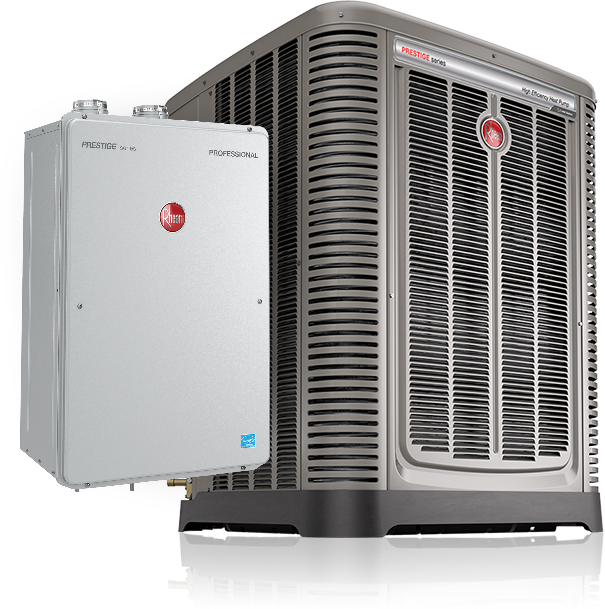 Rheem tankless water heater and air conditioner products